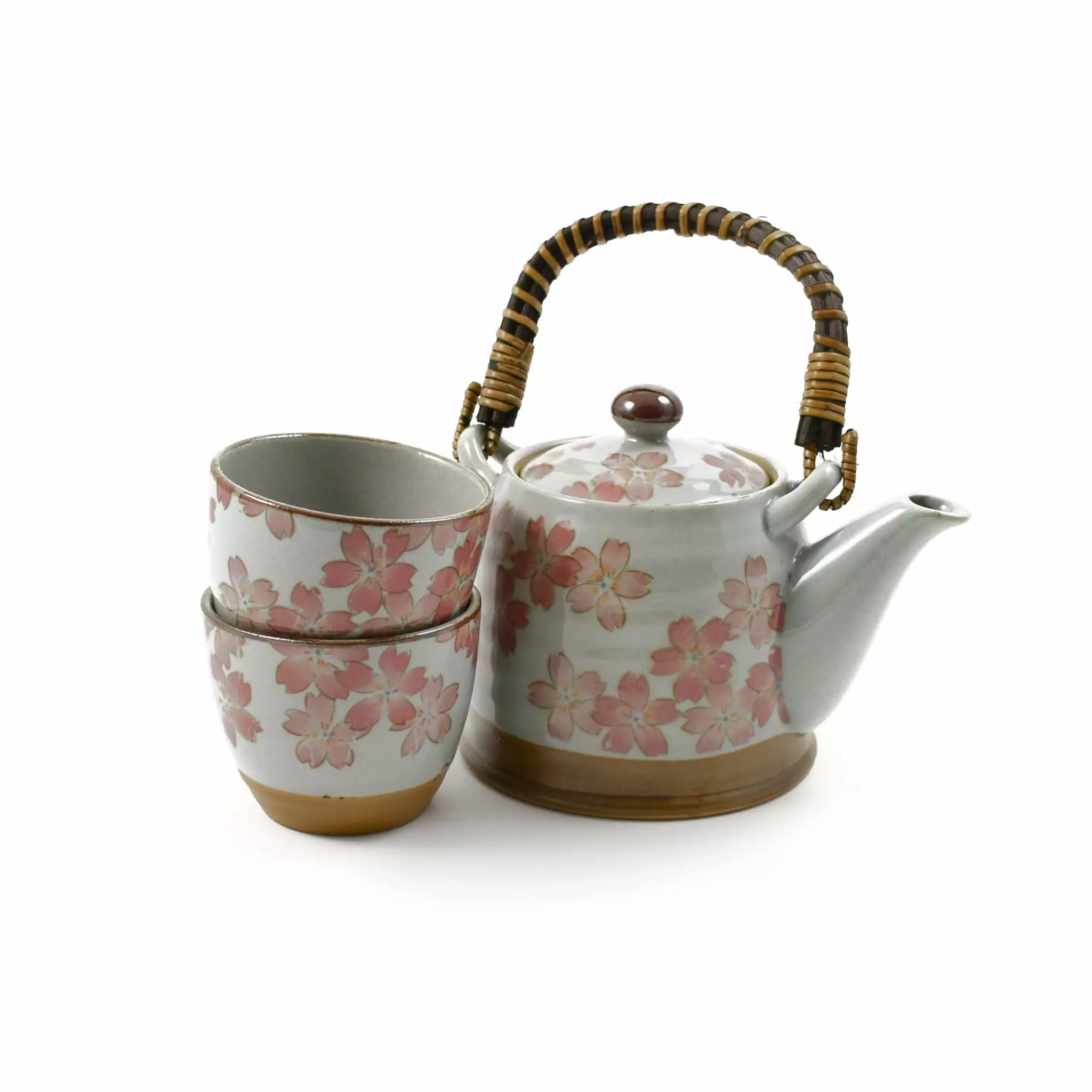 Kiji Stoneware & Ceramics Sakura Blossom Tea Set For Two 4 Kiji Stoneware & Ceramics Sakura Blossom Tea Set For Two