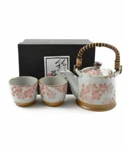 Kiji Stoneware & Ceramics Sakura Blossom Tea Set For Two