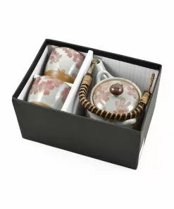 Kiji Stoneware & Ceramics Sakura Blossom Tea Set For Two 7 Kiji Stoneware & Ceramics Sakura Blossom Tea Set For Two