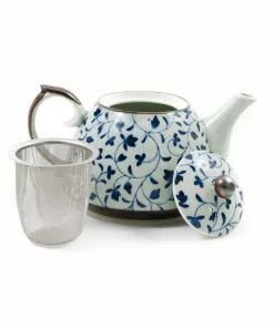 Kiji Stoneware & Ceramics Tableware Shizen Blue Japanese Teapot & Teacup Set