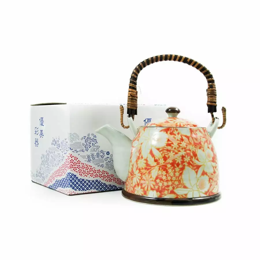Kiji Stoneware & Ceramics Suisen Red Japanese Teapot Tableware 6 Kiji Stoneware & Ceramics Suisen Red Japanese Teapot Tableware