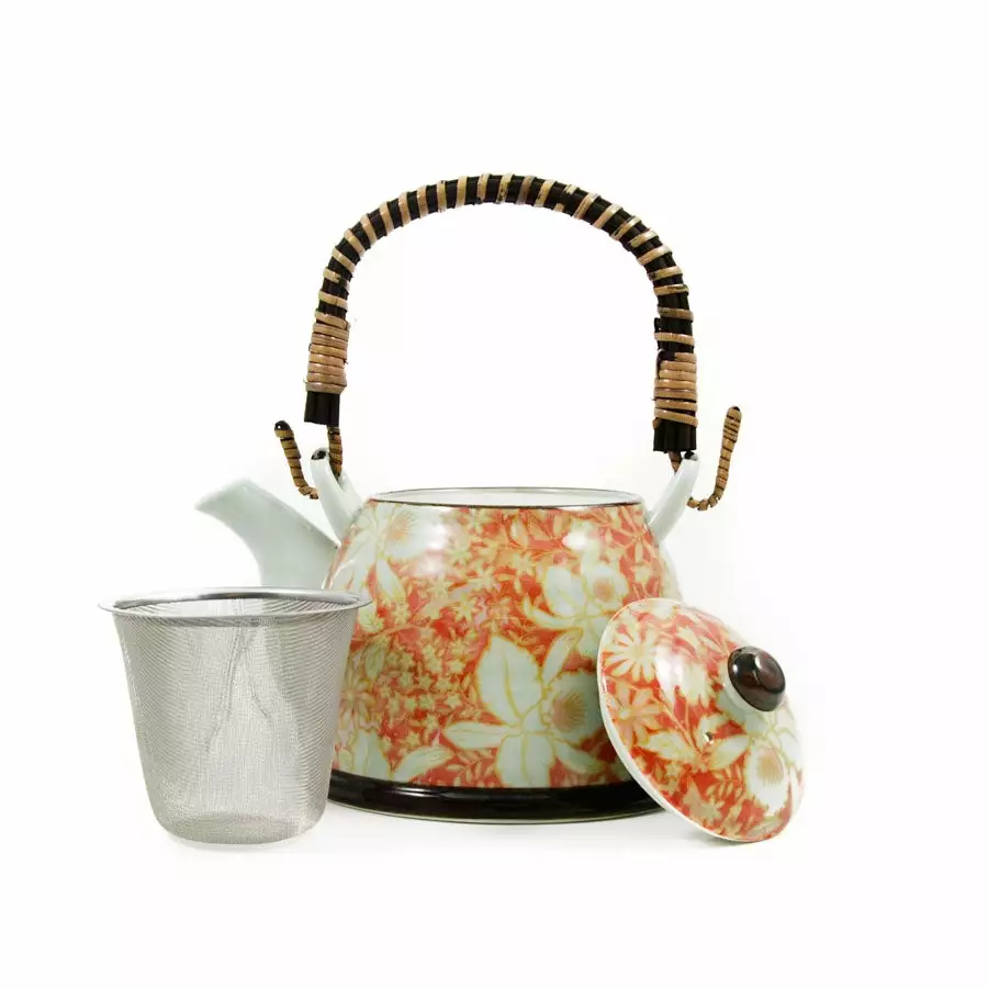 Kiji Stoneware & Ceramics Suisen Red Japanese Teapot Tableware 4 Kiji Stoneware & Ceramics Suisen Red Japanese Teapot Tableware