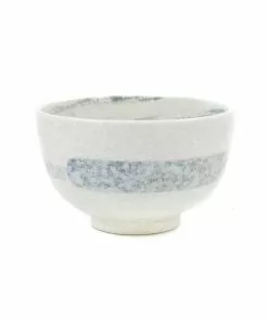 Kiji Stoneware & Ceramics White & Grey Swoosh Noodle Bowl Tableware
