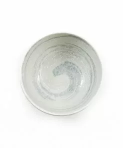 Kiji Stoneware & Ceramics White & Grey Swoosh Noodle Bowl Tableware