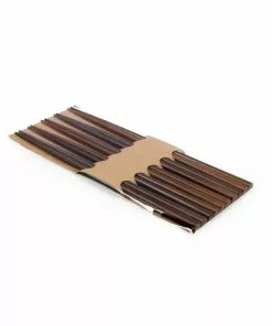 Kiji Stoneware & Ceramics Tableware Brown Wood Chopsticks - Set Of 5