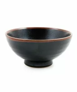 Kiji Stoneware & Ceramics Black Stoneware Ramen Bowl Tableware